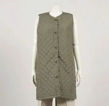 충전솜 올리브 그린 퀼팅 베스트