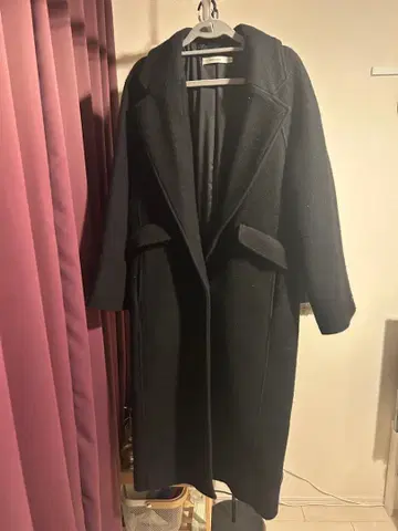 moussy 롱 코트 블랙