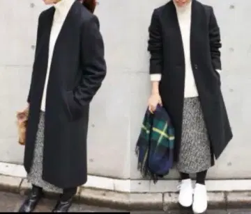 IENA V넥 디자인 코트 36