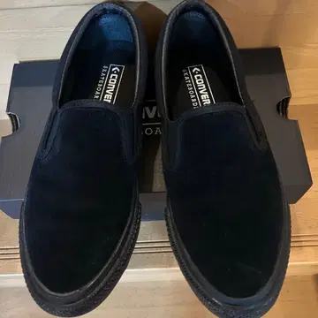 converse 슬립온 스웨이드 블랙 24.5