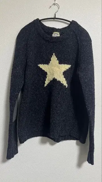 SUNSEA 제일 별 니트 블랙 니트 스웨터