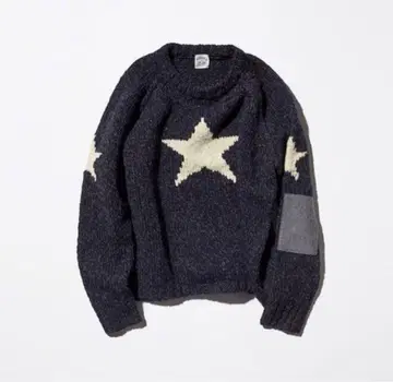 SUNSEA 제일 별 니트 블랙 니트 스웨터