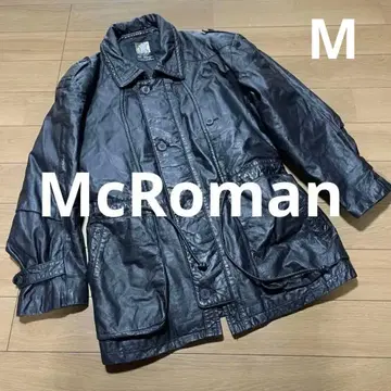 [ 새상품급 ] McRoman 가죽 자켓 천연 가죽 테일러드 자켓 남성용