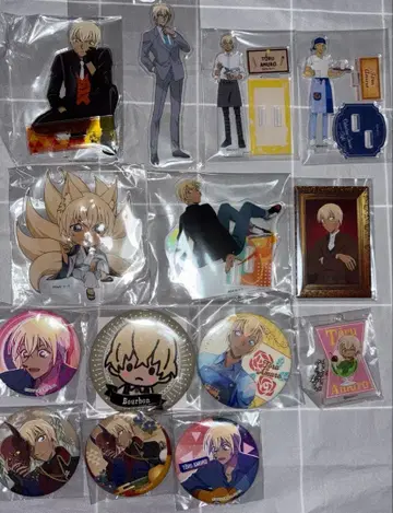 아무로 토오루 아크릴 스탠드 캔뱃지 묶음 판매