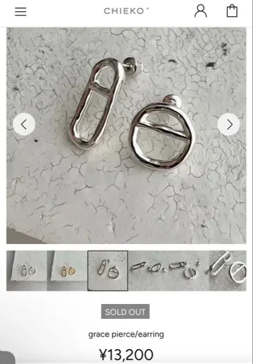 새상품급 CHIEKO+ 치에코플러스 grace 이어링