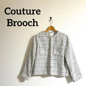 Couture Brooch 노카라 트위드 자켓 세레모니 S