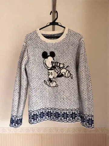 미키마우스 니트 스웨터 긴팔