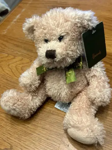 Harrods/해롯 곰 봉제 인형 앉은 자세 16cm 종이 택 포함