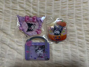 산리오 커스텀 아크릴 참 쿠로미 3종 세트