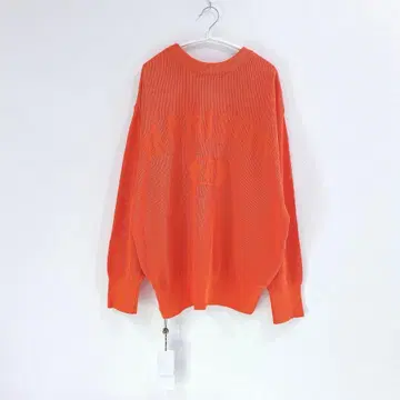 [택 포함 새상품] Loungedress 라운지 드레스 로고 니트 오렌지