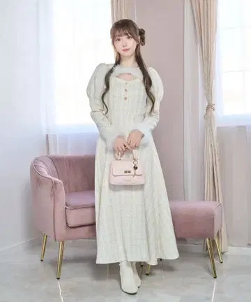 Rose Muse 로제뮤즈 Tweed holiday dress
