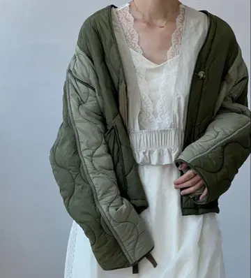 nugu kumika klee 리본 퀼팅 자켓