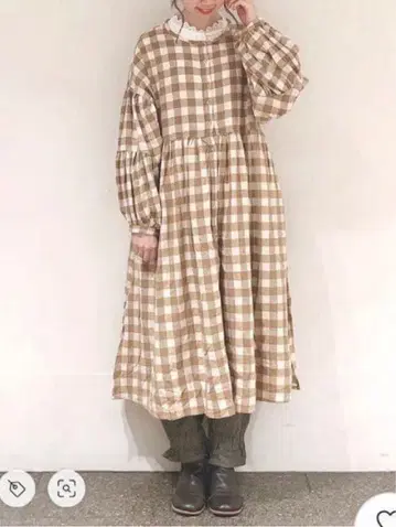 SM2 체크 원피스 베이지 사만사 모스모스