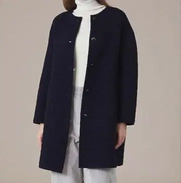 [ 매킨토시 런던 ] 네이비 퀼팅 니팅 코트 38