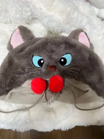 고양이 얼굴 디자인 플리스 모자