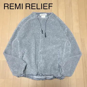 REMI RELIEF 코트 보아 자켓 그레이
