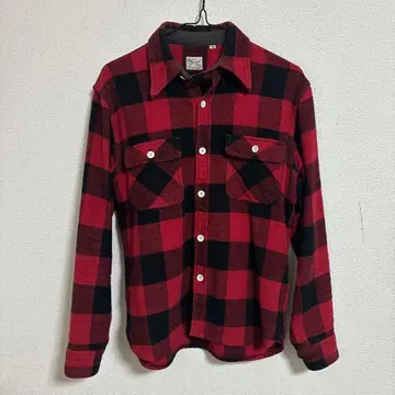 플랫 헤드 체크 무늬 플란넬 셔츠 36