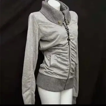 아우터 Y2K 그레이 지퍼 시크 스타일 그런지 펑크 KSG