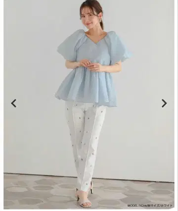 핏모어 로즈 자수 팬츠