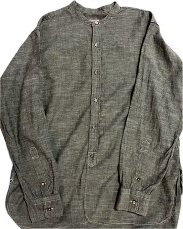 캡틴선샤인 밴드 카라 셔츠 사이즈 40 그레이