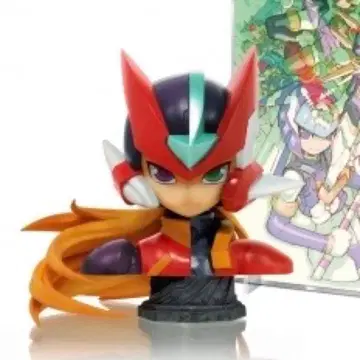 A12-1 새상품 록맨 제로 & 젝스 한정판 혜택 크로스오버 입체 흉상