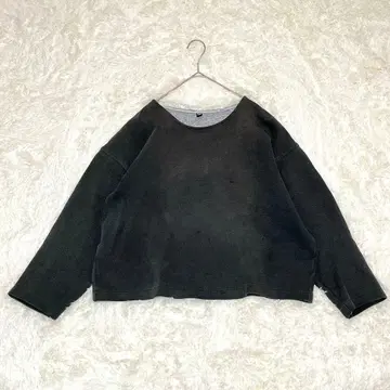 M342 [유니클로] 긴팔 셔츠 롱 슬리브 차콜 라운드넥