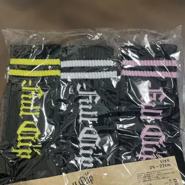 풀 클립 삭스 3개 세트 블랙