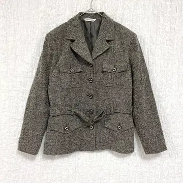 3497 VERDIMODA 사파리 자켓 트위드 울 혼방 일본제 LL