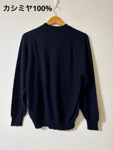 캐시미어 100% SYALE MODE 모크넥 니트 네이비 M