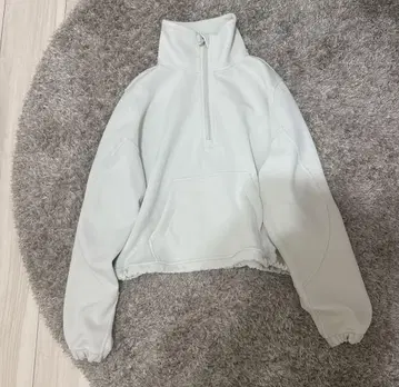 [ 컨디션 최상 ] Lululemon 하프 지퍼 크롭 맨투맨 셋업