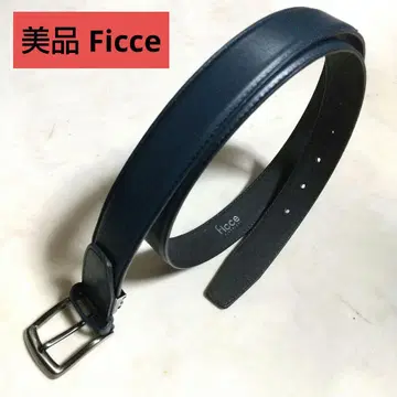 새상품급 Ficce 피치 가죽 벨트 네이비