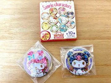 익명 배송 산리오 금 배지 캔뱃지 직경 55mm 마이멜로디 쿠로미 2개