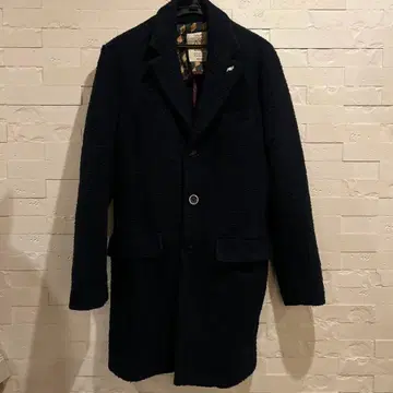 BOB MADE IN ITALY 네이비 체스터 코트