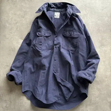 인기 매디슨 블루 이에나 별주 햄프턴 백 새틴 셔츠 네이비