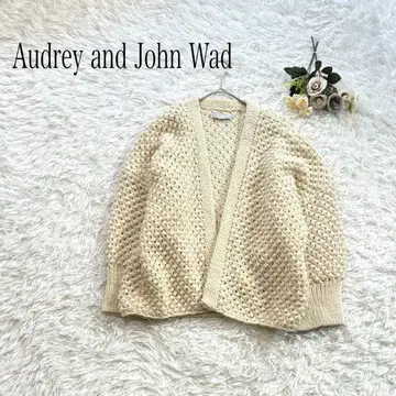Audrey and John Wad 팝콘 패턴 페루 핸드 니트 가디건