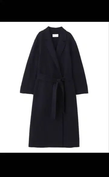 ETRE TOKYO 네이비 벨트 롱 코트