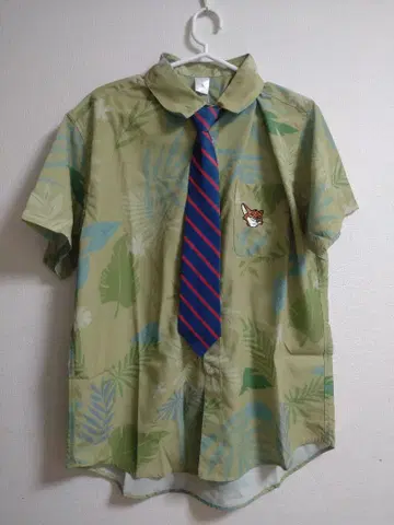 [새상품] 디즈니 주토피아 닉 넥타이 포함 셔츠 반팔