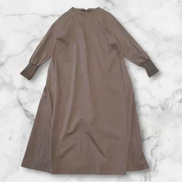 새상품급 북유럽 생활 잡화점 분또 소재 원피스 M 브라운