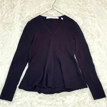 M345 [ 유니클로 ] 플레어 니트 울 혼방 V넥 긴팔 리브 무지