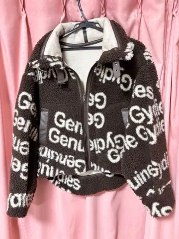 GYDA 제이 GenuineGydies 블루종 리버서블 로고 브라운