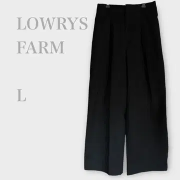로리즈팜 와이드 팬츠 블랙 L 깔끔한 심플