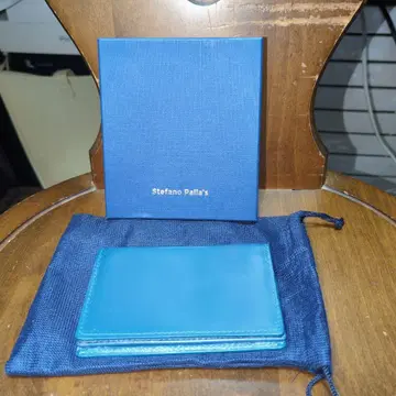 Stefano Palla 천연 가죽 명함지갑 파랑