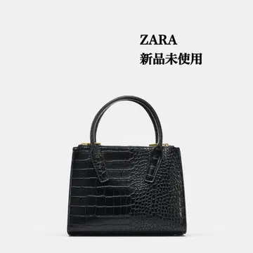 ZARA 미니 시티 엠보싱 백 택 포함 새상품 블랙