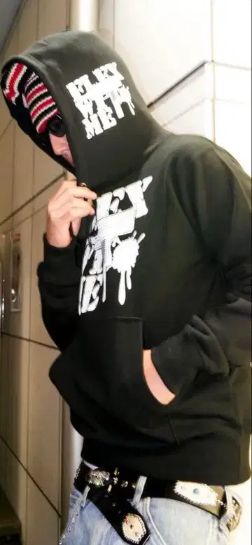 Dab 착용 flextimeme 블랙 M 사이즈 후드티