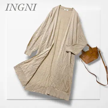 잉그 롱 기장 가디건(M) 베이지 슬릿 얇은 소재 체형 커버 성인 여성