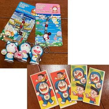 도라에몽 키링 스트랩 영화 지역 기념품 멘코 쇼와 레트로