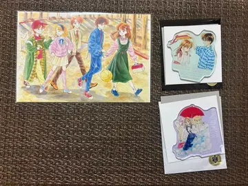 리본 카페 전반 별의 눈동자 실루엣 아크릴 스티커, 엽서