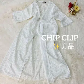 [ CHIP CLIP ] 롱 가디건 얇은 원단 시어 레이스 화이트