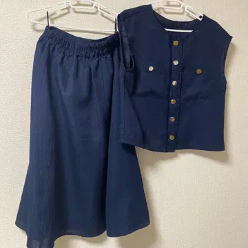 네이비 스커트 셋업 M 사이즈