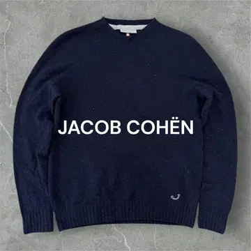 JACOB COHEN 크루넥 니트 네이비 이탈리아제 스웨터